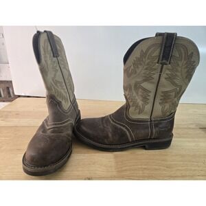 Justin Superintendent 11" Work Boot Brown Leather 9D